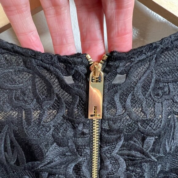 Ted Baker Mayaa Lace Sheath Dress Size 2 US 6 Black Cocktail Event Party Holiday - Picture 9 of 10